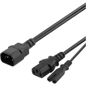 Cee Forlængerkabel Y-Splitter (C14 Til C13/c7) - 0.2 M