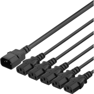 Standard Iec C14 Til C13 Strøm Y-Splitter Kabel - 2 M