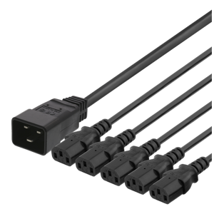 Standard Iec C20 Til C13 Strøm Y-Splitter Kabel - 1 M