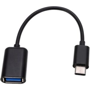 Usb-C Han Til Usb-A 3.0 Hun Kabel - 18 Cm - Sort