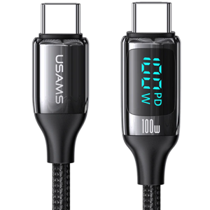 Usb-C Pd Fast Charging Display Kabel - 100w - Sort - 1.2 M