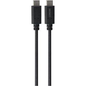 Deltaco Usb-C 3.2 Gen.2 Kabel - 5a/100w - Sort - 1 M