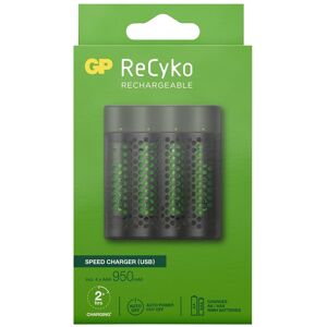 Gp Recyko M451 Batterilader Inkl. 4 Stk Aaa Batterier - 950 Mah