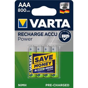 Varta Genopladelig Ni-Mh Aaa Batteri - 800 Mah - 4 Stk.