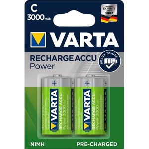 Varta Genopladeligt Batteri C (Baby) 3000 Mah - 2 Stk