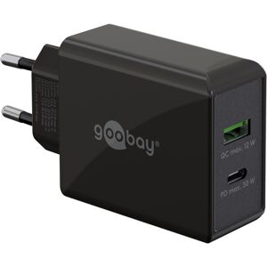 Goobay 230v Usb-C/usb-A Pd Qc Oplader - 30w - Sort