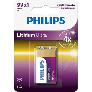 Philips 6fr61lb1a/10 Ultra Lithium - 9v Batteri - 1 Stk