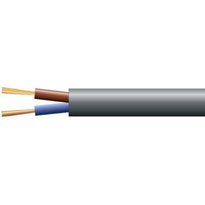 LM Plastledning - Rund - 2x0.75mm2 - Sort - 100 M