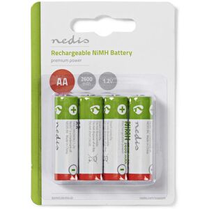 Nedis Genopladeligt Ni-Mh-Batteri Aa - 2600 Mah - 4 Stk.