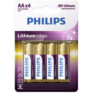 Philips Fr6lb4a/10 Ultra Lithium - Aa Batteri - 4 Stk