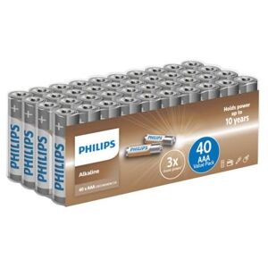 Philips Lr03a40f/10 Entry Alkaline - Aaa Batteri  - 40 Stk