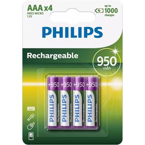 Philips R03b4a95 Genopladeligt Batteri - Aaa - 950 Mah - 4 Stk