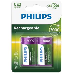 Philips R14b2a300 Genopladeligt Batteri - C - 3000 Mah - 2 Stk