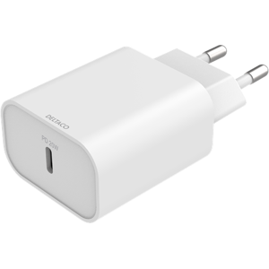 Deltaco 230v Usb-C Pd Oplader - 20w - Hvid