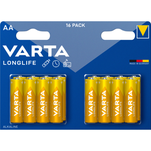 Varta Longlife - Alkaline Batteri Aa - 16 Stk.