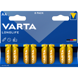 Varta Longlife - Alkaline Batteri Aa - 8 Stk.