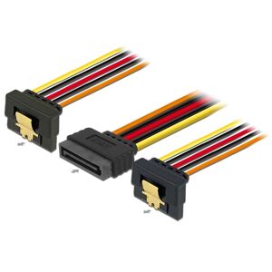 DeLOCK Sata Splitter Kabel - 15-Pin Hun Til 2 X 15-Pin Han - 30 Cm