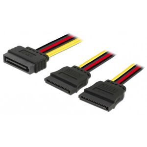 DeLOCK Sata Splitter Kabel - 15-Pin Hun Til 2 X 15-Pin Han - 15 Cm