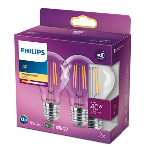 Philips Classic Led Filament - E27 - 4.3 W - 2 Stk - 470 Lumen