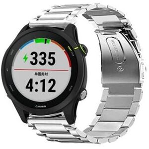 Rem Til Garmin Forerunner 255/745 - Rustfrit Stål - 22 Mm - Sølv