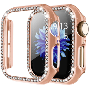 Apple Watch Series 7/8 Cover Diamond Case - 41 Mm - Rosa Guld