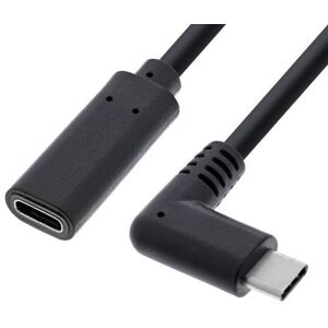 Inline Vinklet Usb-C 3.2 Gen.2 Forlængerkabel - 3a - 0.5 M