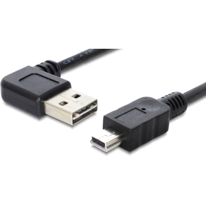 DeLOCK Easy Usb 2.0 Kabel - Usb-A / Mini-B - Vinklet - Sort - 2 M