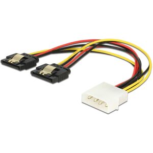 DeLOCK Floppy Adapter - 4-Pin Molex Han Til 2 X Sata 15-Pin Han - 20 Cm