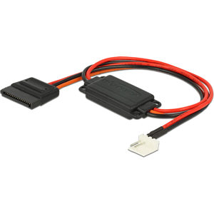 DeLOCK Intern Floppy Adapter - 4 Pin (5v) Til Sata 15 Pin (3.3v+5v)