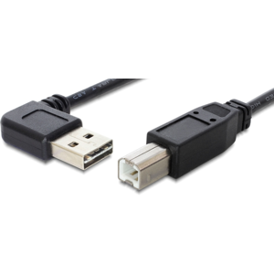 DeLOCK Easy Usb 2.0 Kabel - Usb-A / Usb-B - Vinklet - Sort - 1 M