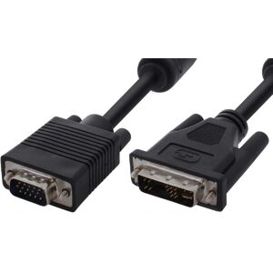 Inline Dvi-A Analog Han Til Vga Han Kabel - Sort - 2m