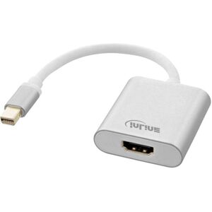 Inline Mini Displayport Til Hdmi Adapter Med Lyd - Hvid - 15 Cm