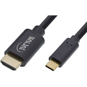 Inline Usb-C Til Hdmi Kabel - 4k2k - Sort - 7.5 M