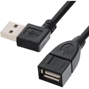 Usb Kabel 2.0 - Usb-A Han / Usb-A Hun - Vinklet -  1 M