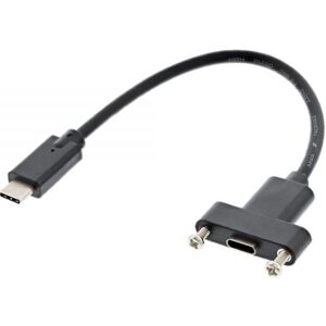 Usb-C Han / Hun Kabel - Med Lås - 0.2 M