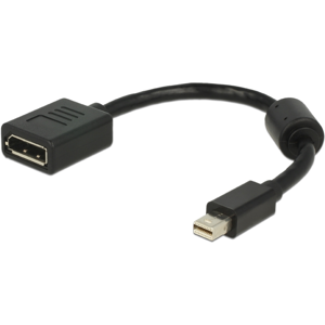 Delock Mini Displayport Han Til Displayport Hun Adapter - Sort