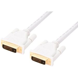 Dvi-D Dual Link Kabel - Hvid - 2 M