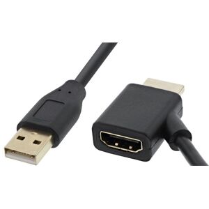 Hdmi Til Usb-A Booster Adapter Kabel - 0.5 M