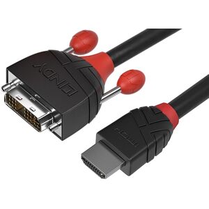 Lindy Dvi-D Til Hdmi Kabel - Black Line - 1 M