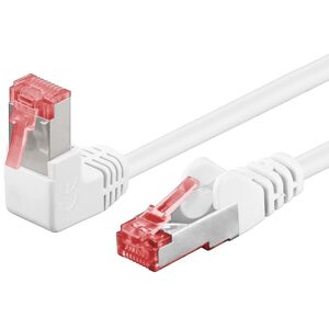 Cat 6 S/ftp Vinklet Netværkskabel - Hvid - 10 M