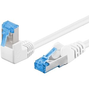 Cat 6a S/ftp Vinklet Netværkskabel - Hvid - 2 M