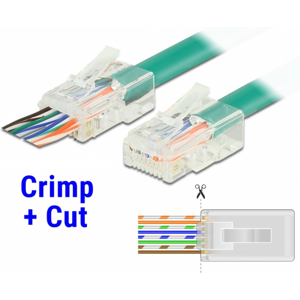 DeLOCK Rj45 Crimp+cut Modularstik - Solid/blød Cat 5e Utp - 20 Stk.