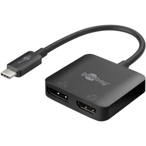 Goobay Usb-C Til Hdmi / Displayport Adapter - 4k@60hz - Sort