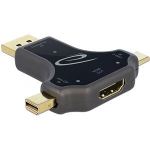 Delock Hdmi 4k Adapter Til Displayport / Usb-C / Mini Dp