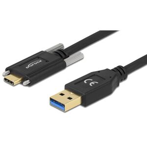 Delock Usb-C Til Usb-A 3.2 Gen.1 Kabel - 2 X Skruelås - 2 M