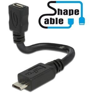 DeLOCK Otg Usb 2.0 Micro-B Han Til Micro-B Hun - Shapecable - 15 Cm