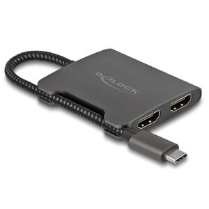 Delock Usb-C Splitter Til 2x Hdmi - Mst - 4k / 60hz