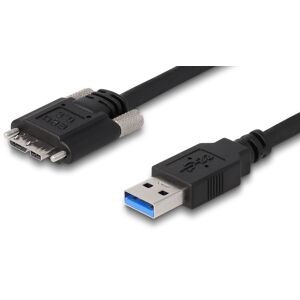 DeLOCK Usb 3.0 Kabel - Usb-A Han / Usb Micro B Han Med Skruer - 0.5 M