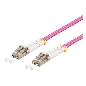 Fiber Optisk Lszh Kabel - Lc/lc 50/125 Μm Om4 - 0.5 M