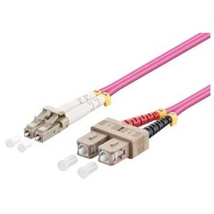 Fiber Optisk Lszh Kabel - Lc/sc 50/125 Μm Om4 - 0.5 M